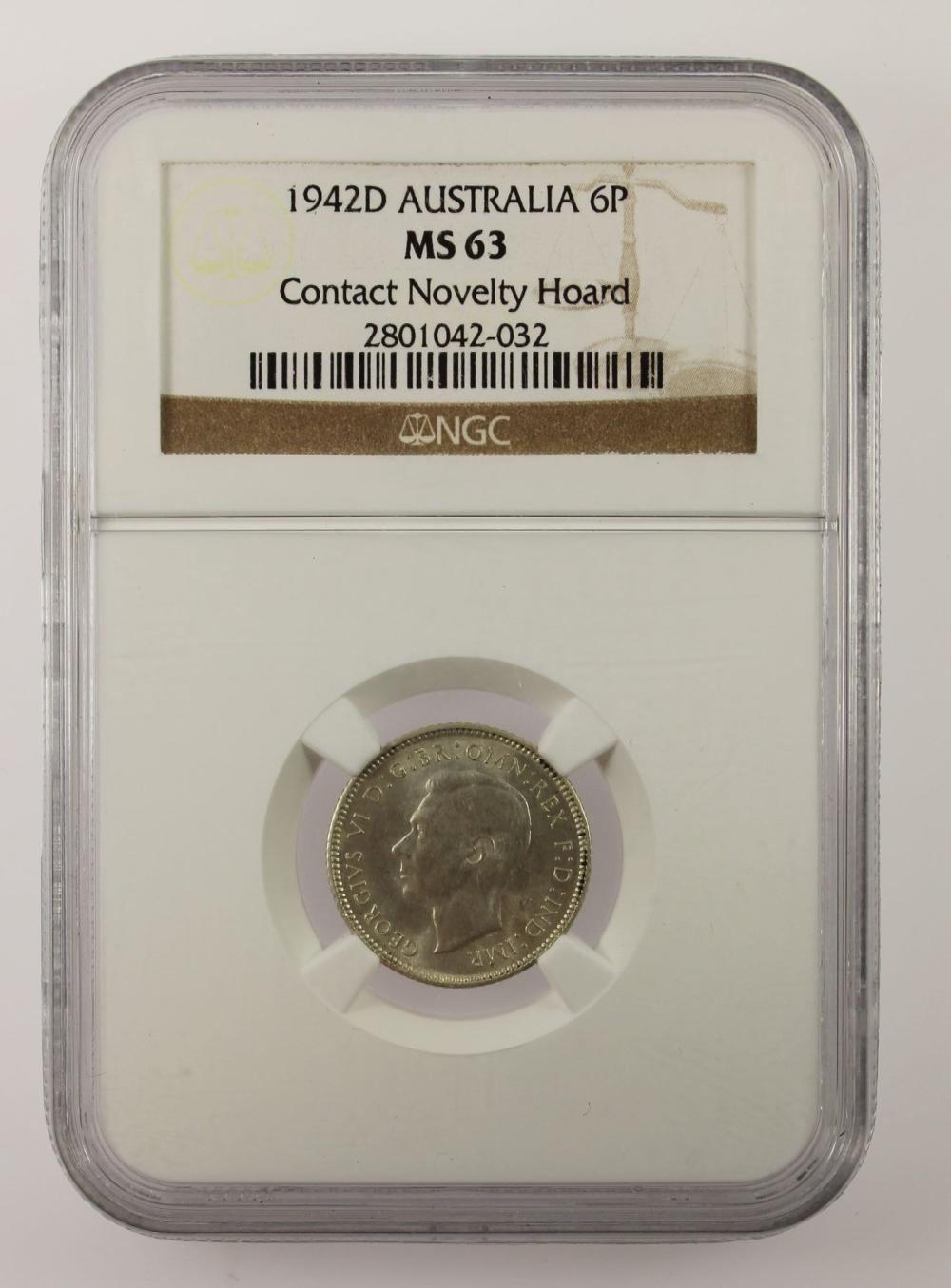 Australia 1942 D Sixpence, ... image