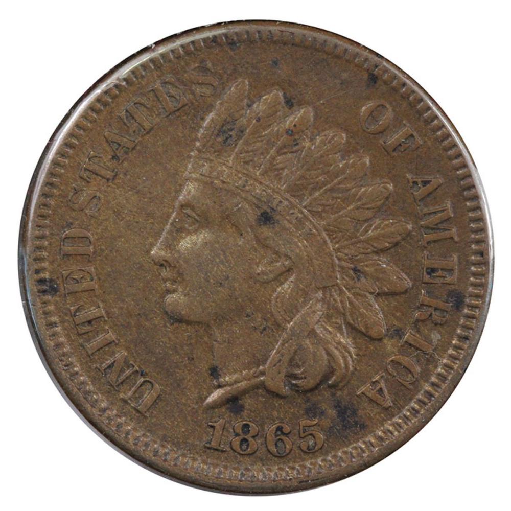 U.S.A. 1865 Cent, Extremely... image