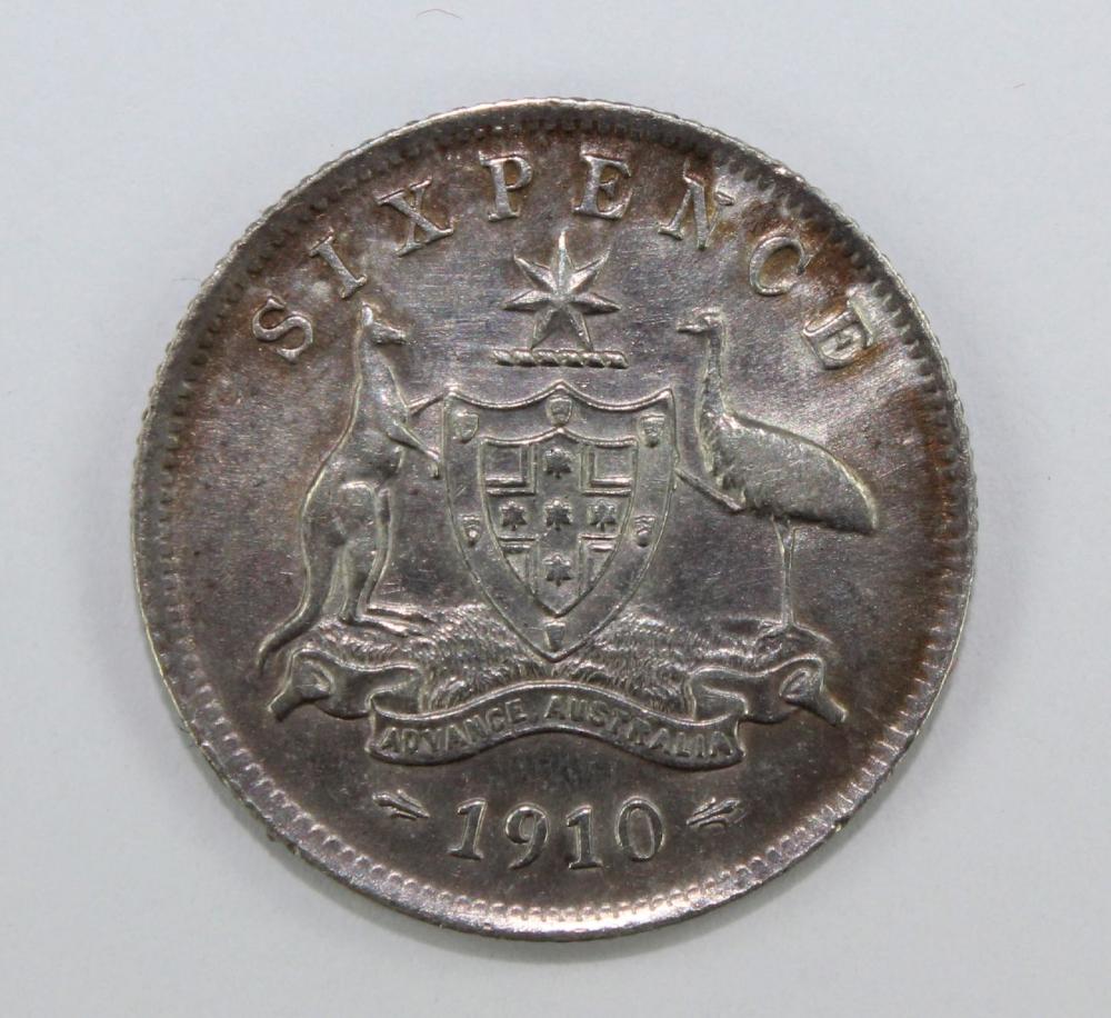 Australia 1910 Sixpence, go... image