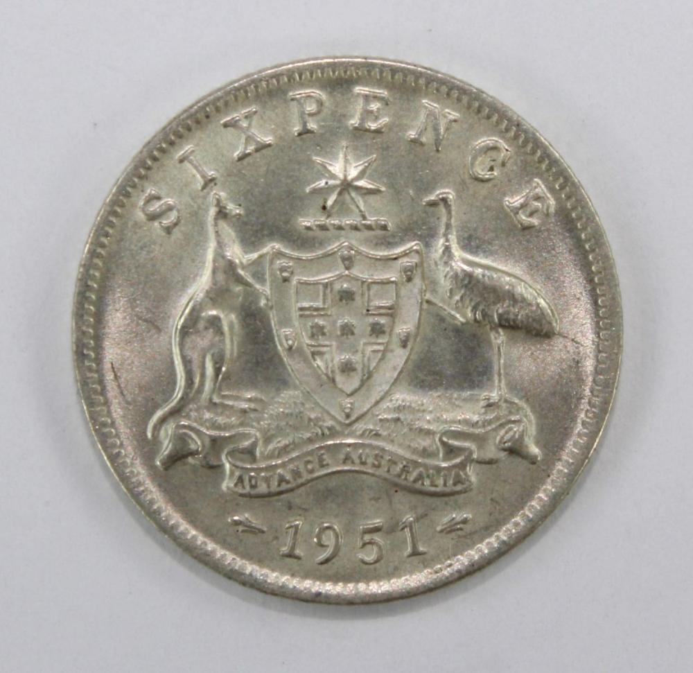 Australia 1951 Sixpence, Ch... image