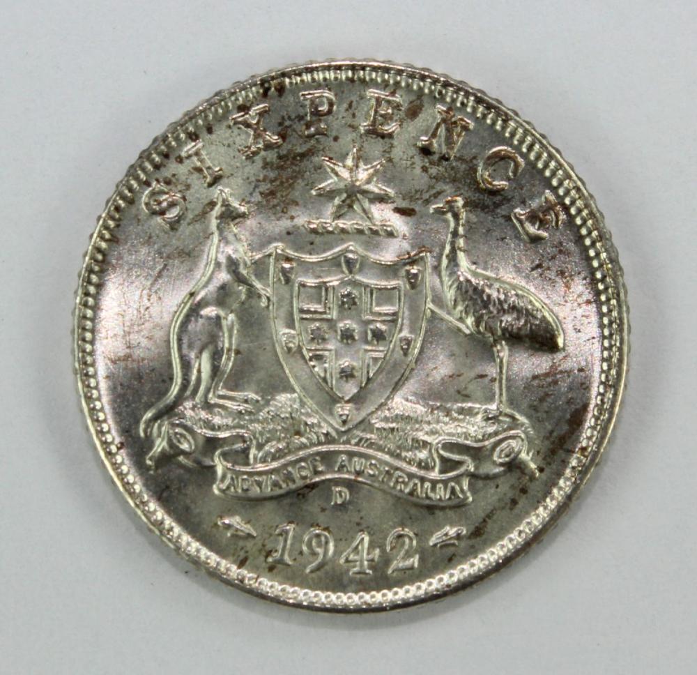 Australia 1942 D Sixpence, ... image