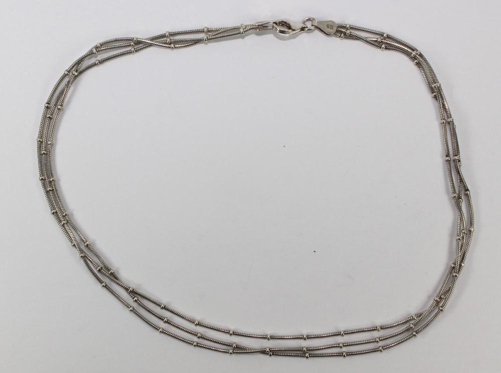 Tri-strand Sterling (925) S... image