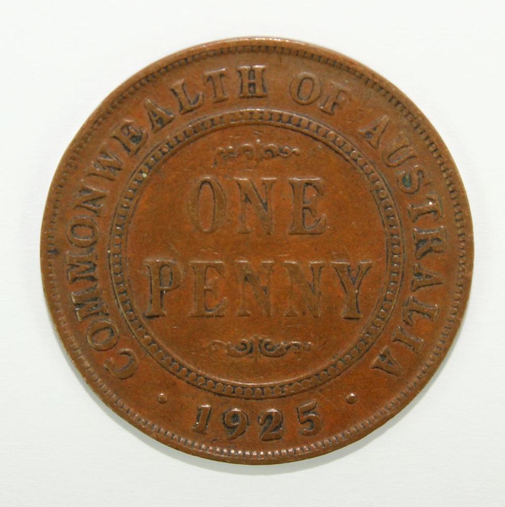 Australia 1925 Penny, good ... image