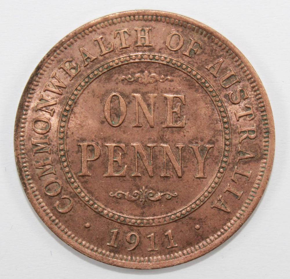 Australia 1911 Penny, Uncir... image