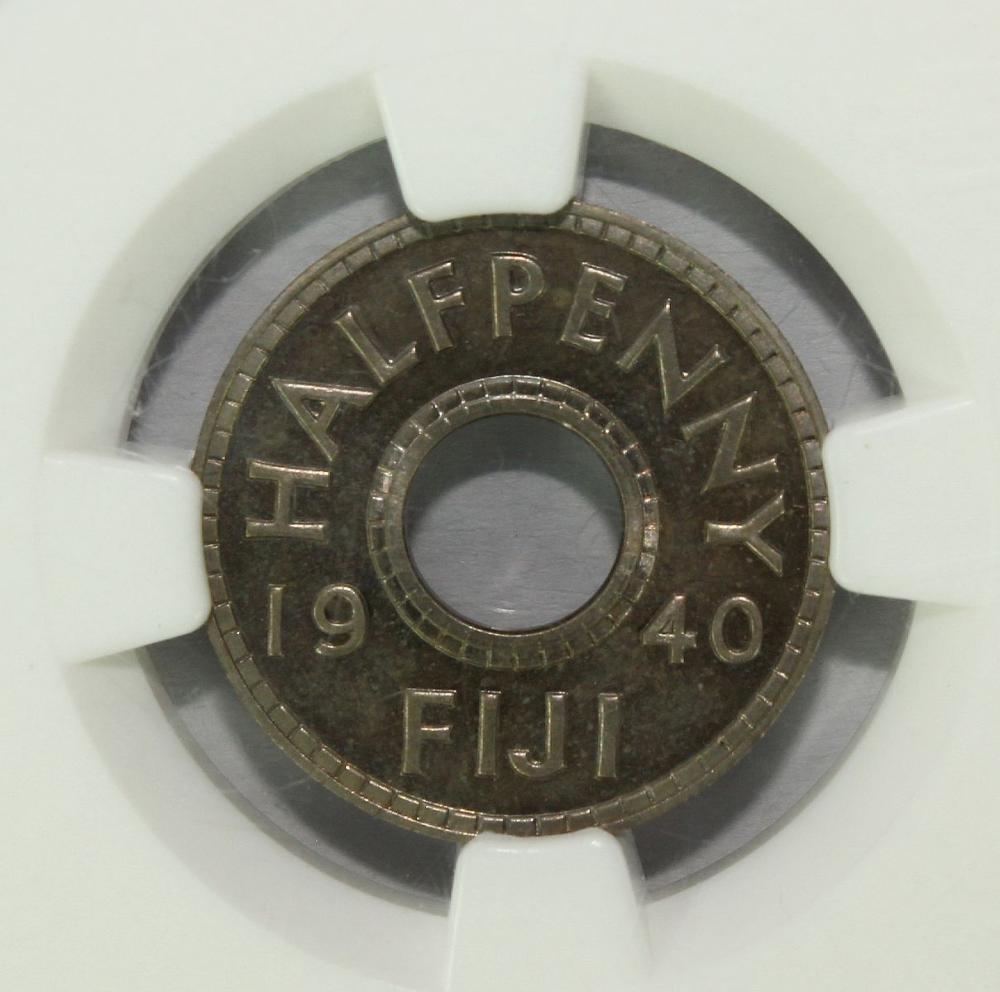 Fiji 1940 Cu-Ni Proof Halfp... image