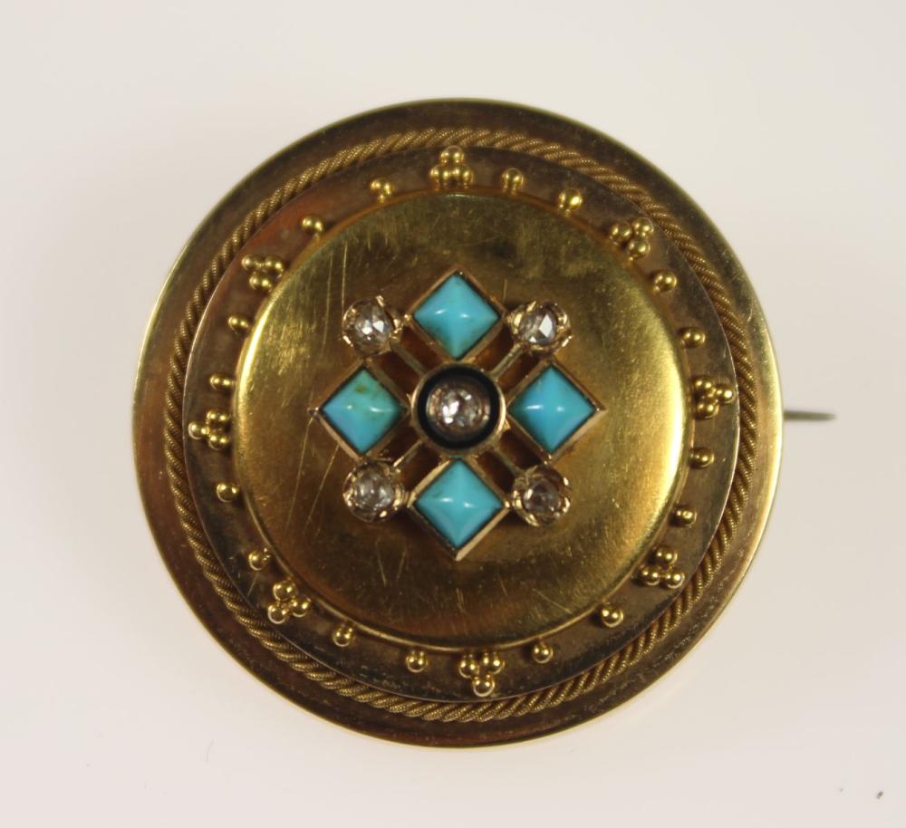 Antique Button Brooch in 18... image