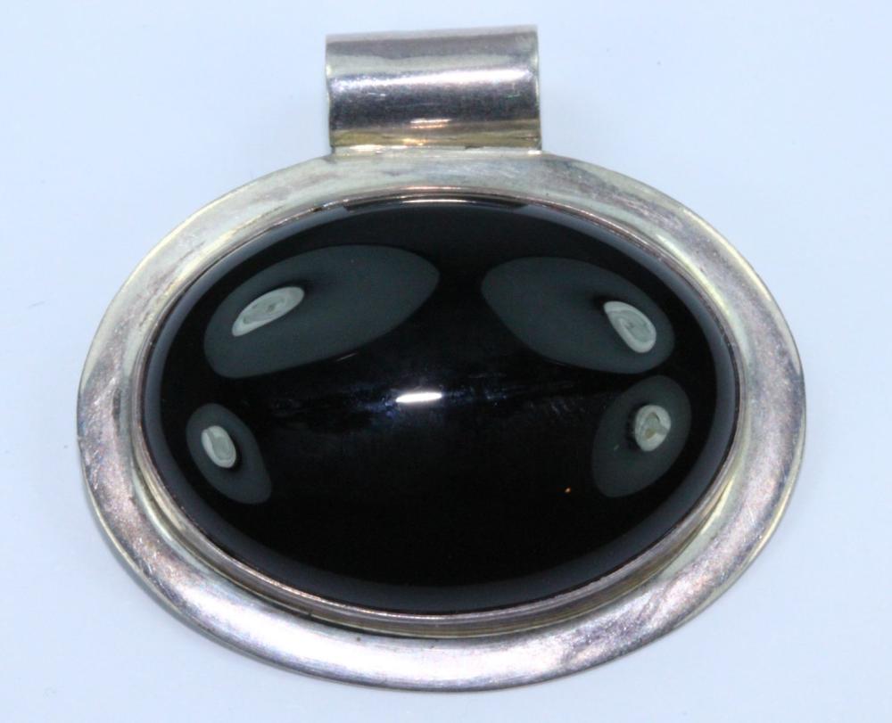 Sterling (925) Silver Onyx ... image