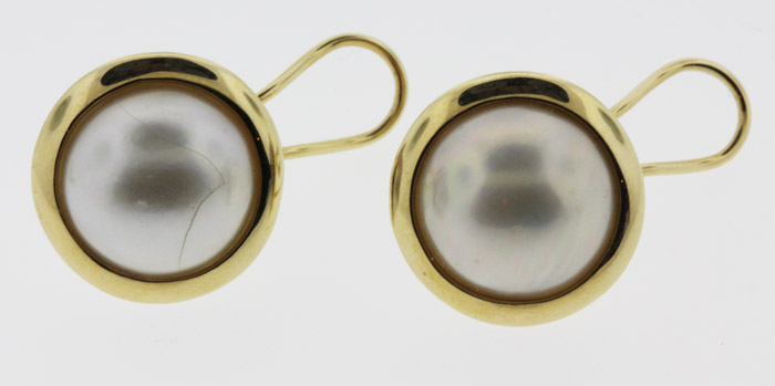 Mabe Pearl Earrings in 14ct... image