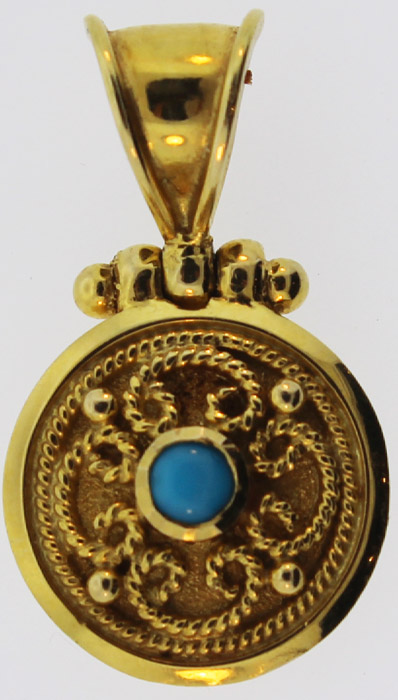 Gold Pendant in 18ct Gold w... image