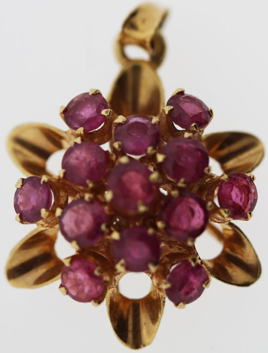 Ruby Pendant in 16ct Gold image