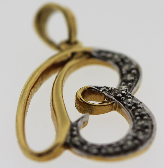 Letter 'B' Pendant in Diamo... image