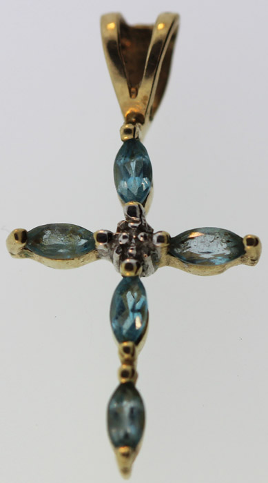 Cross in 9ct Gold set with ... image