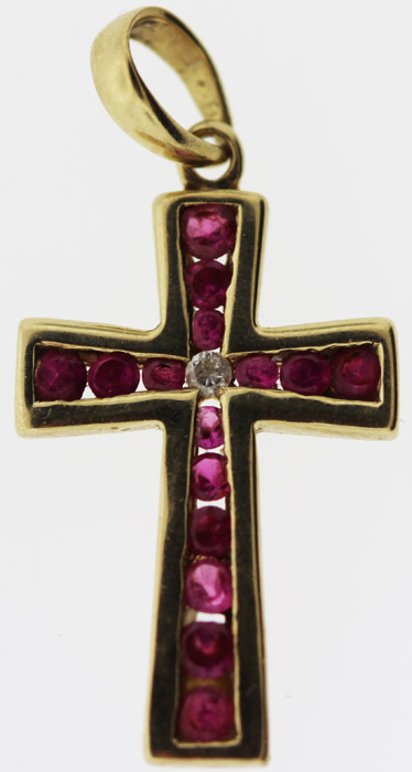 Cross in 9ct Gold set with ... image