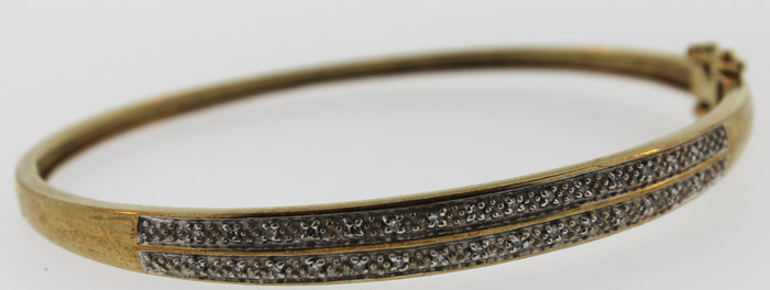 Diamond encrusted Bangle in... image