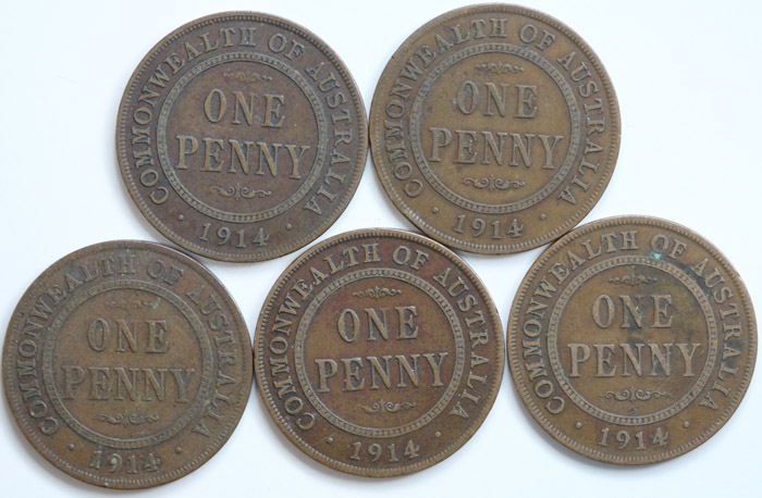 Australia 1914 Penny, Very ... image