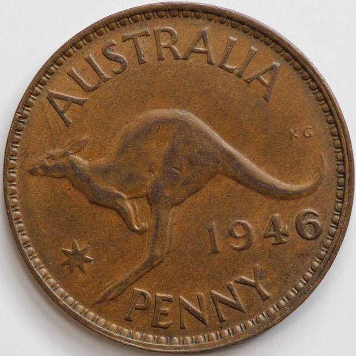 Australia 1946 Penny, Very ... image