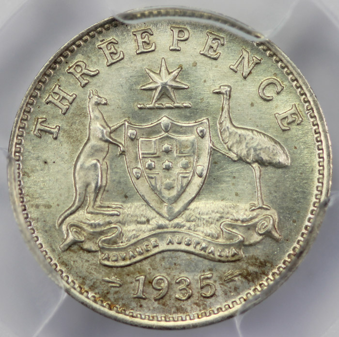 Australia 1935 Threepence, ... image