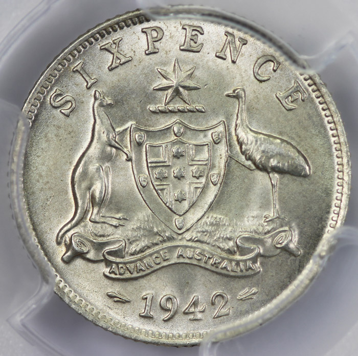 Australia 1942 Sixpence, PC... image