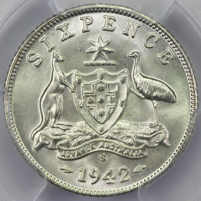 Australia 1942 S Sixpence, ... image