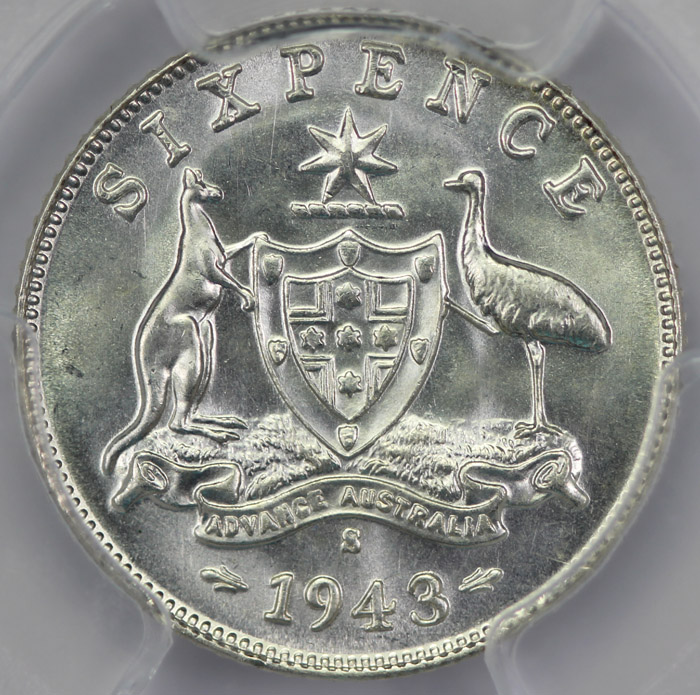 Australia 1943 S Sixpence, ... image