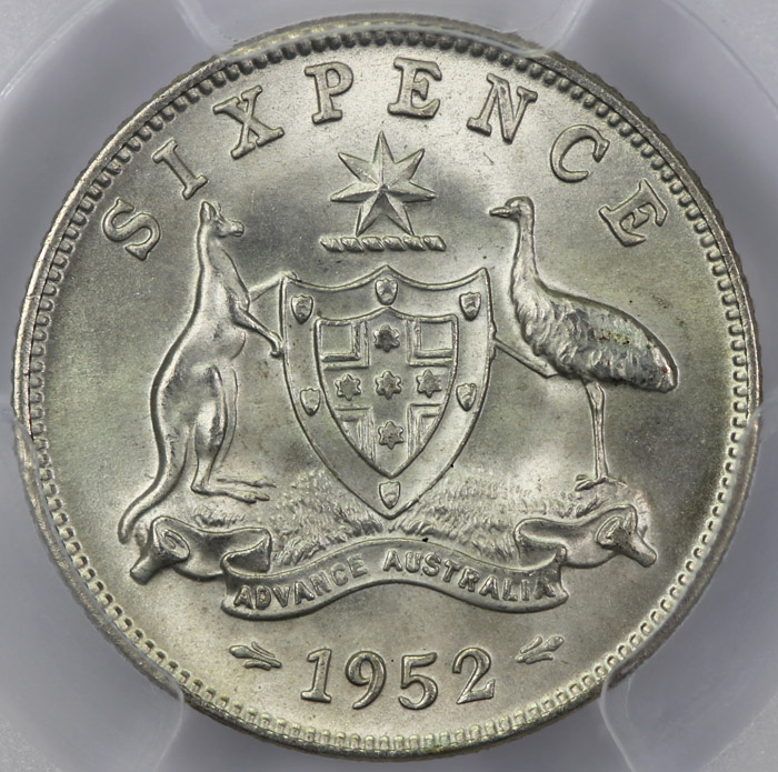 Australia 1952 Sixpence, PC... image