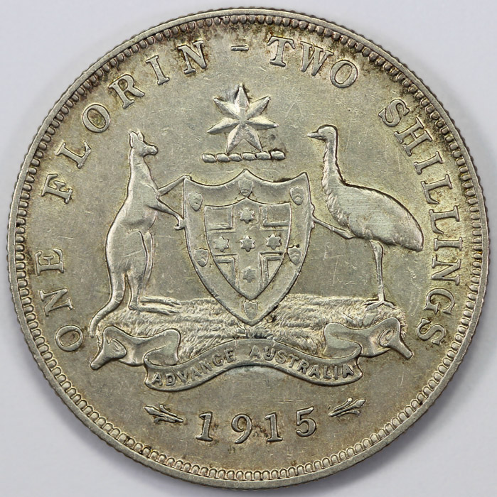 Australia 1915 Florin, good... image