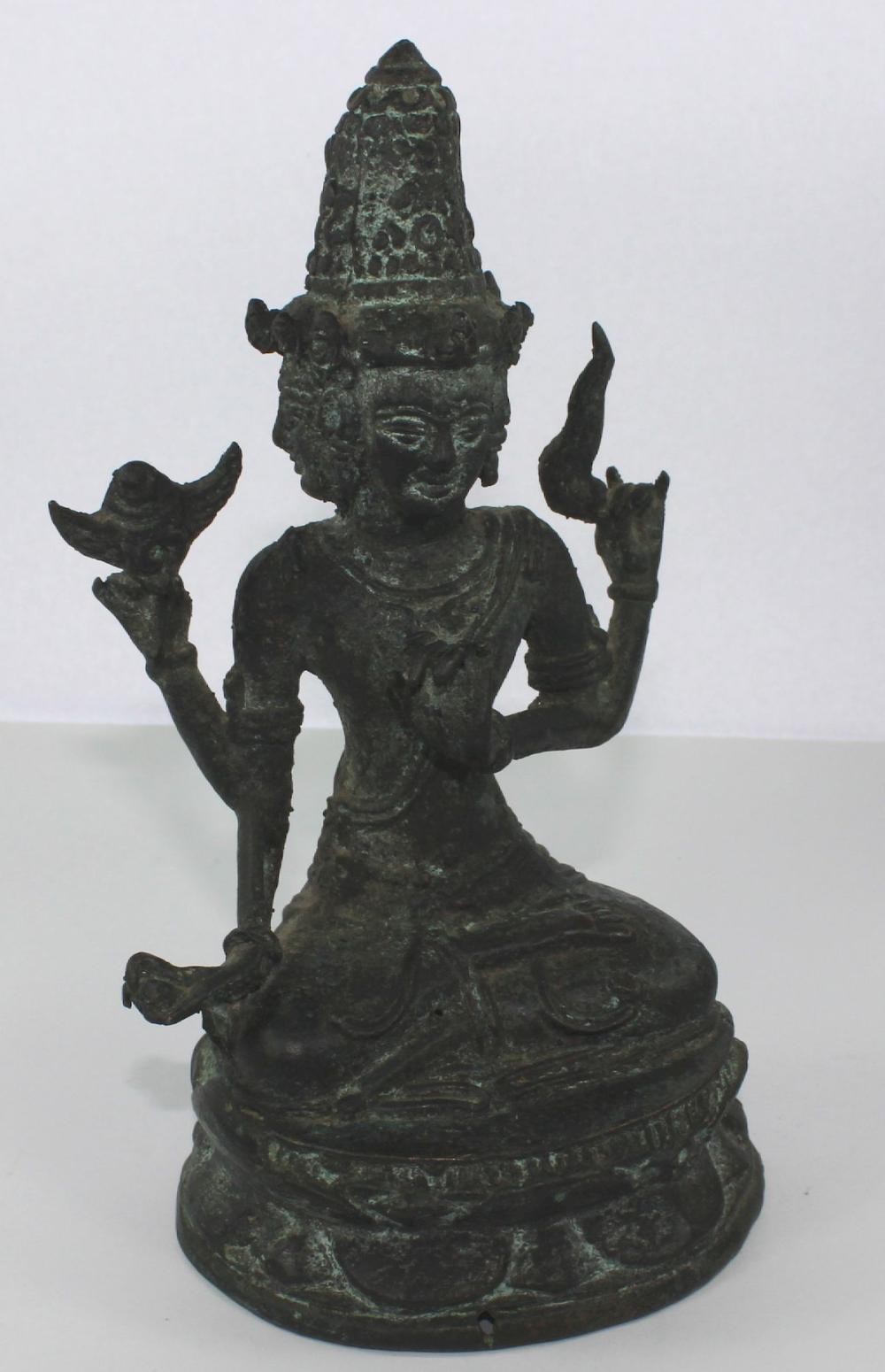 Burmese Bronze Statuette of... image