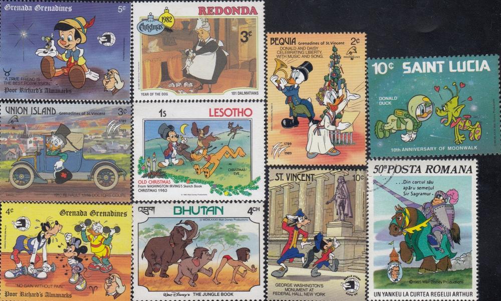 Disney Stamps circa 1980s. ... image