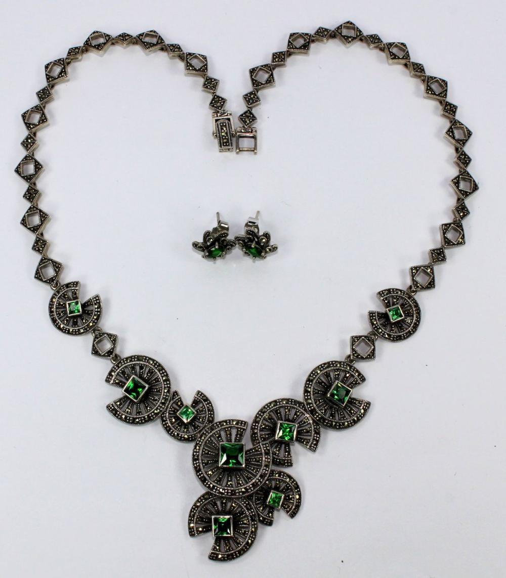 Deco-inspired Marcasite Sil... image