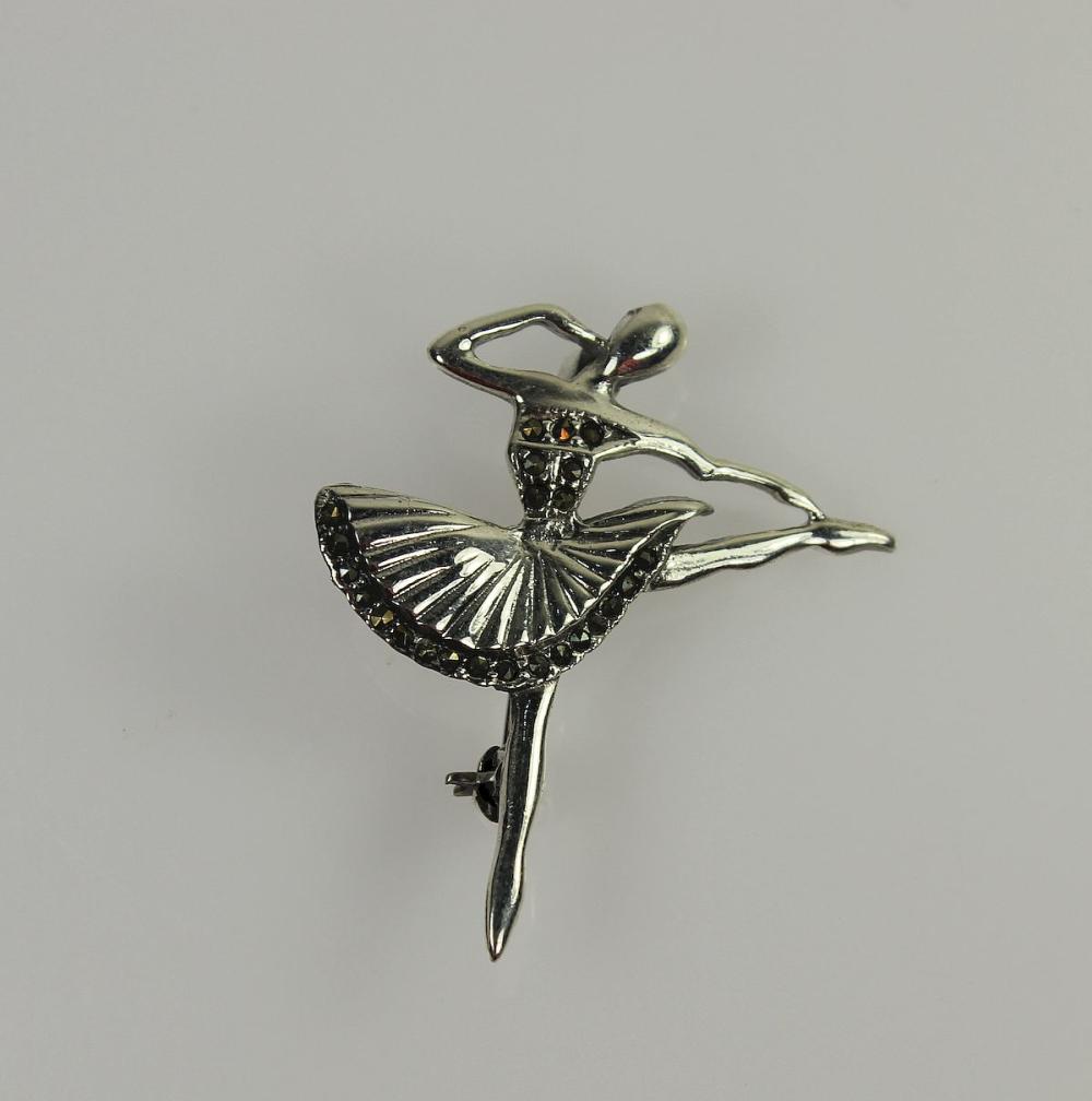 Ballerina Brooch in Sterlin... image