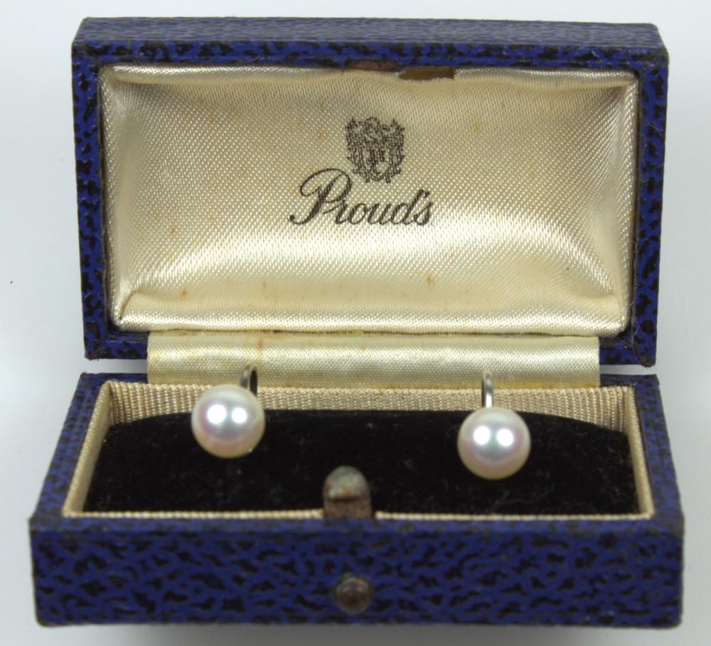 Pearl Earrings in 9ct White... image