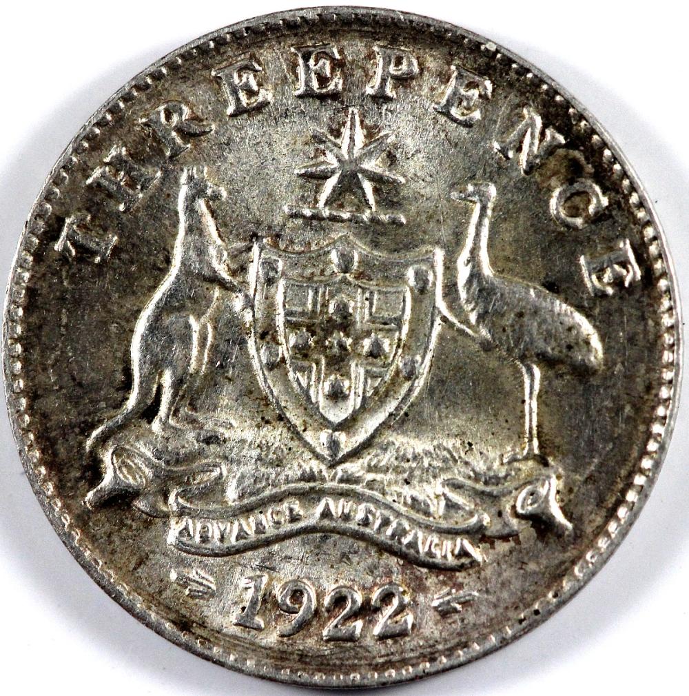 Australia 1922 Threepence, ... image