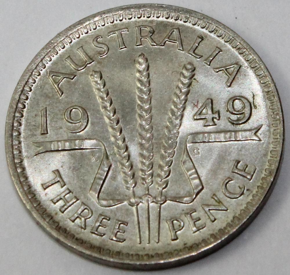 Australia 1949 Threepence, ... image