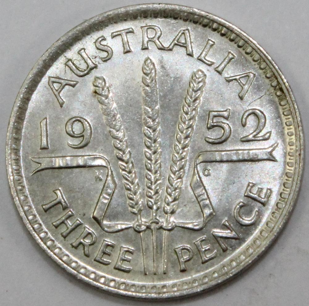 Australia 1952 Threepence, ... image