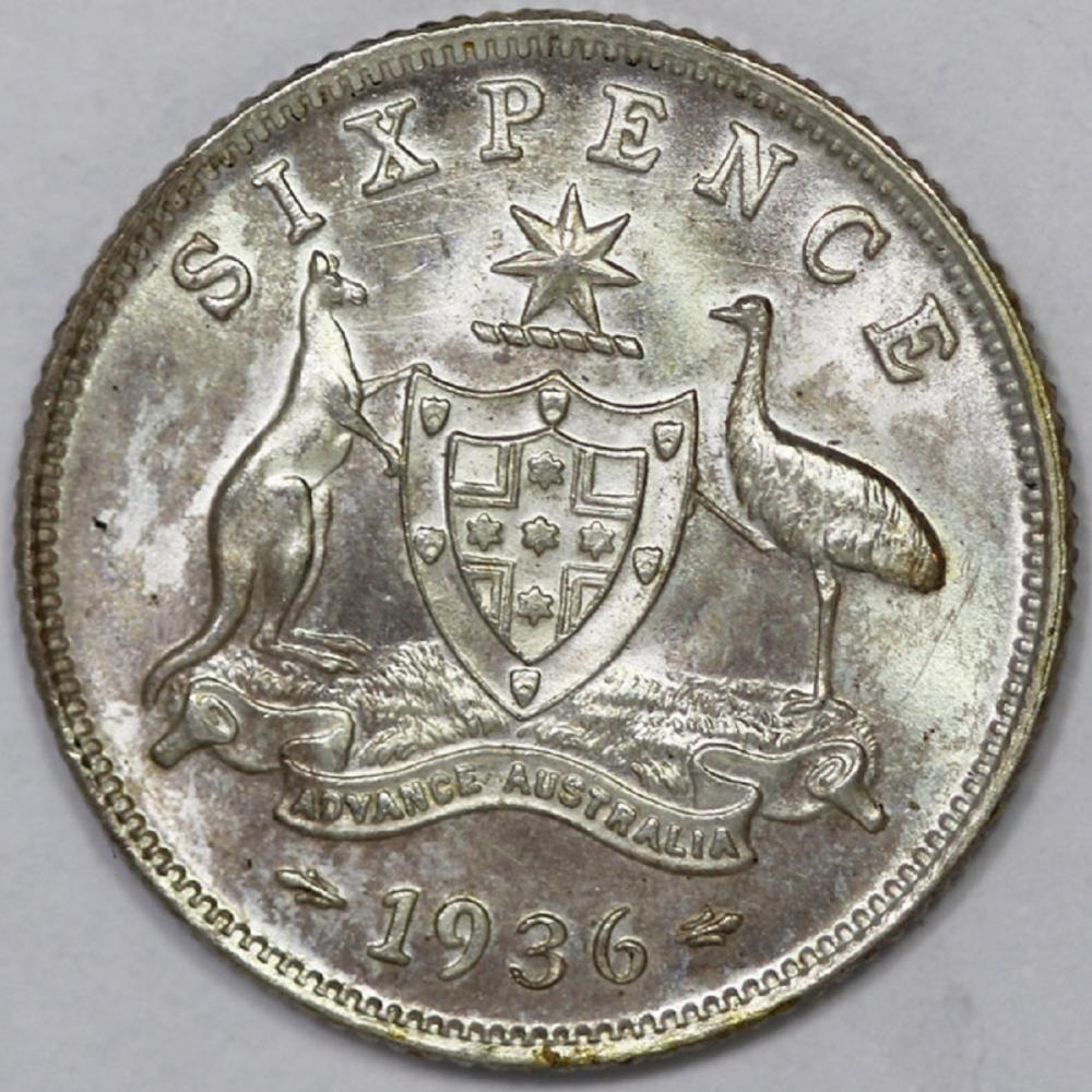 Australia 1936 Sixpence, ne... image