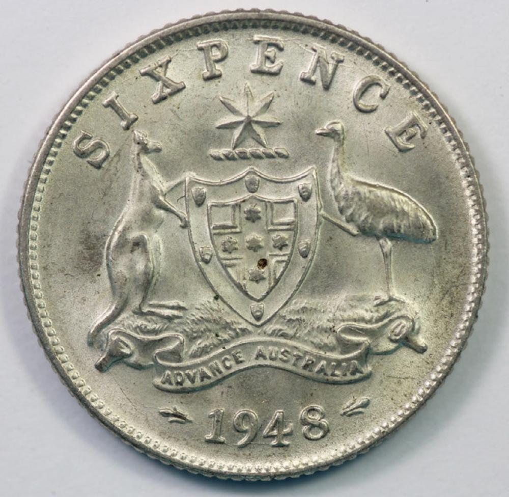 Australia 1948 Sixpence, ne... image