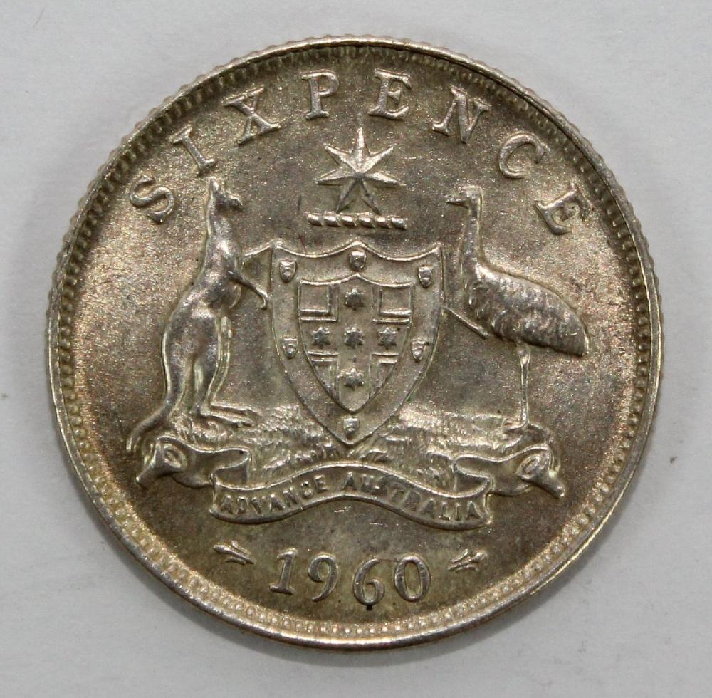 Australia 1960 Sixpence, Ch... image