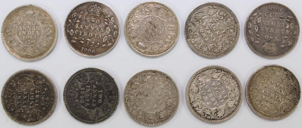 India Silver (925) 2 Annas,... image