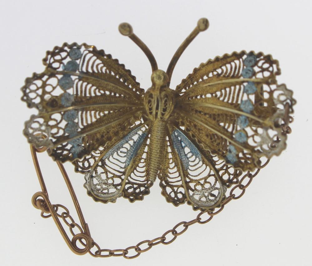 Butterfly Brooch in Gilded ... image