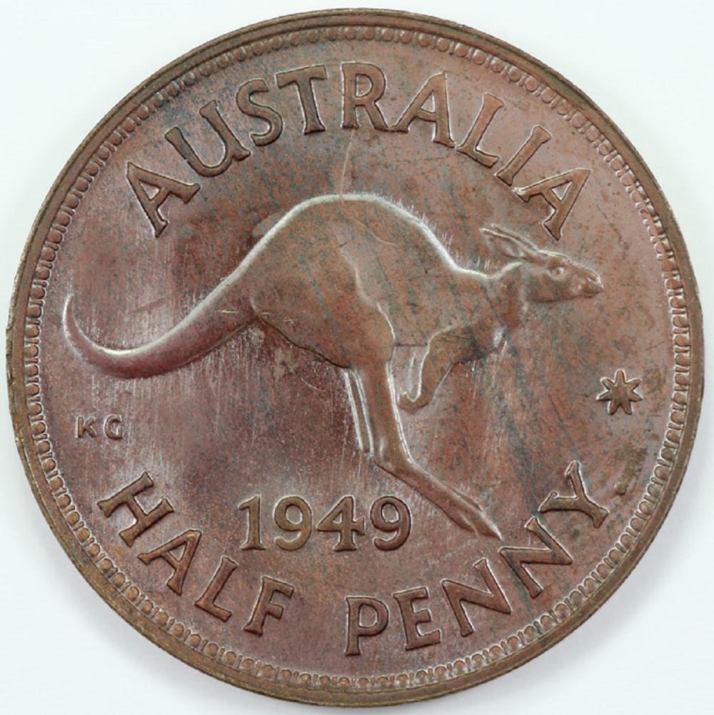 Australia. 1949 Halfpenny, ... image