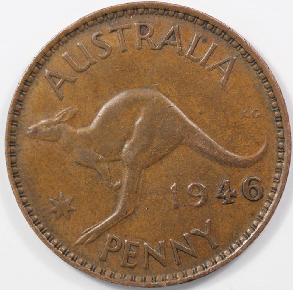 Australia. 1946 Penny, abou... image