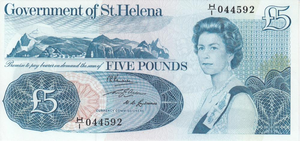 St Helena. £5 (1976), Uncir... image