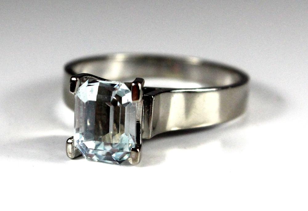 Emerald cut Aquamarine set ... image