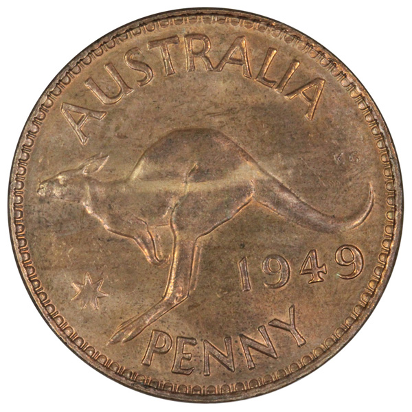 Australia 1949 Penny, Lustr... image