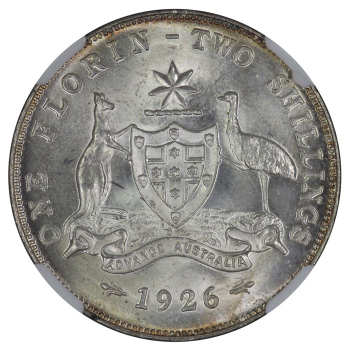 Australia 1926 Florin, NGC ... image