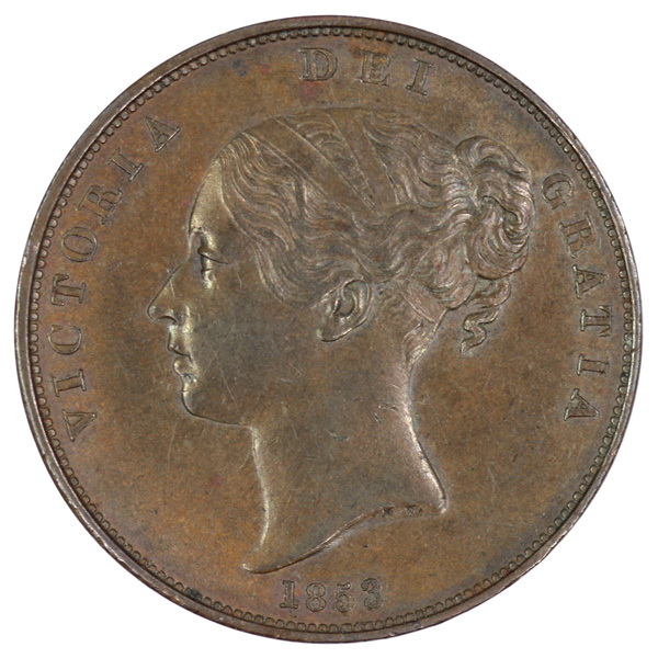 Great Britain 1853 Penny 'O... image