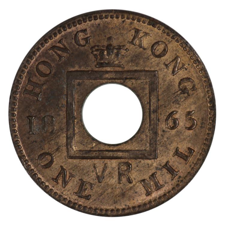 Hong Kong 1865 One Mil, Cho... image