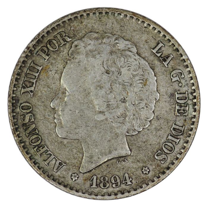 Spain 1894 50 Cent, good Ve... image