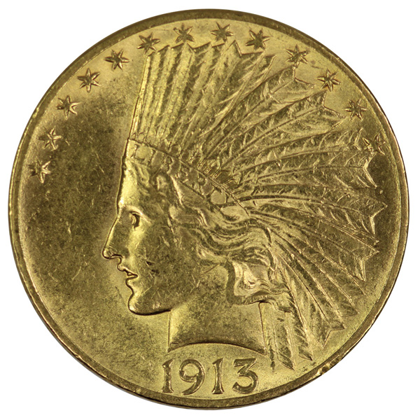 USA 1913 Gold $10, about Un... image