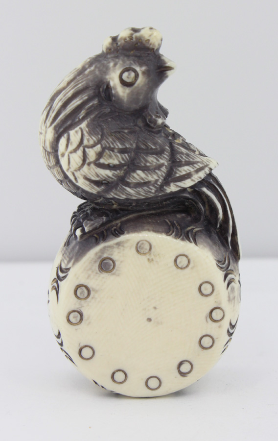 Japanese Netsuke of a Cocke... image